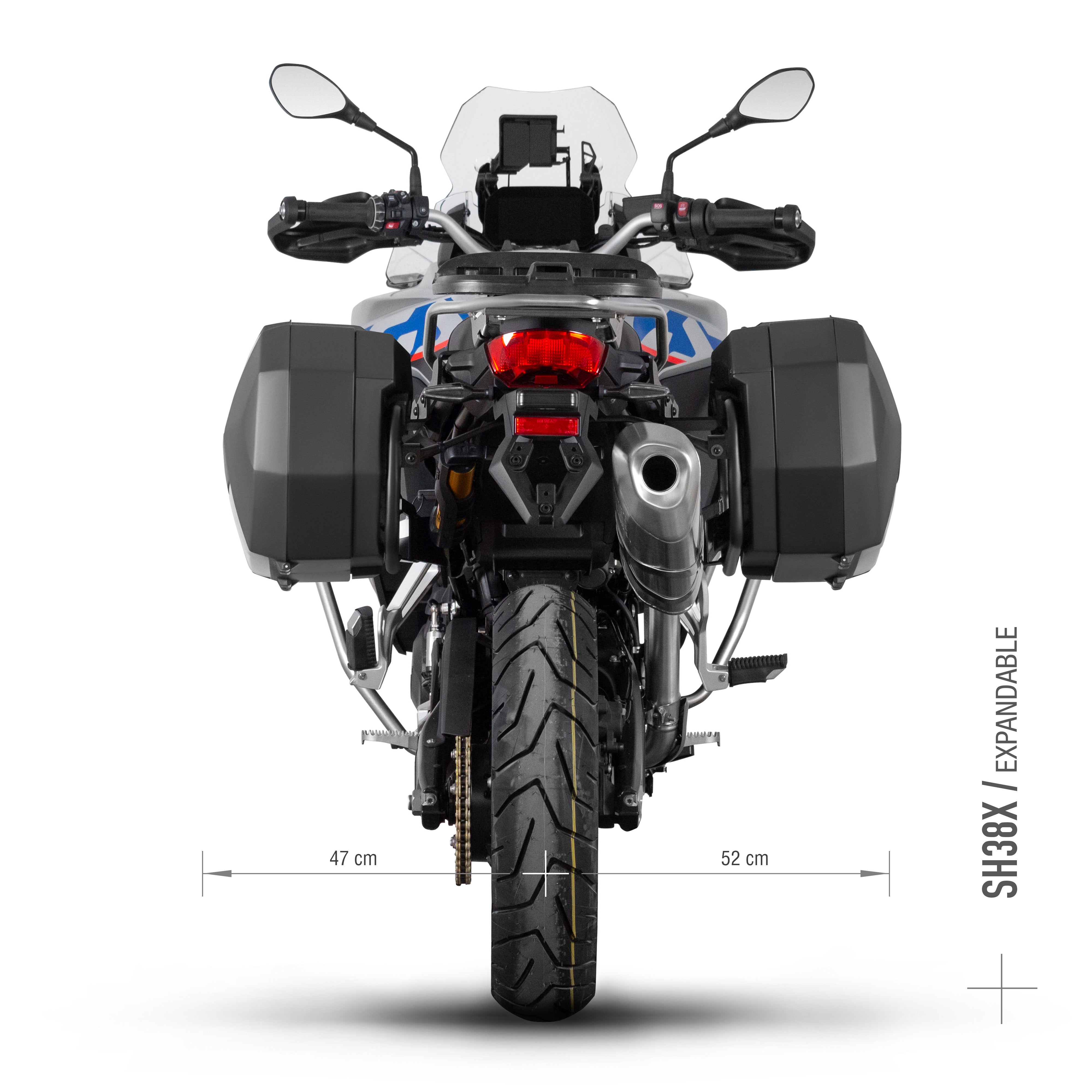 3P sistemos šoninio krepšio tvirtinimo rinkinys BMW F750GS/F800GS/F850GS/ADVENTURE/F900GS ADVENTURE