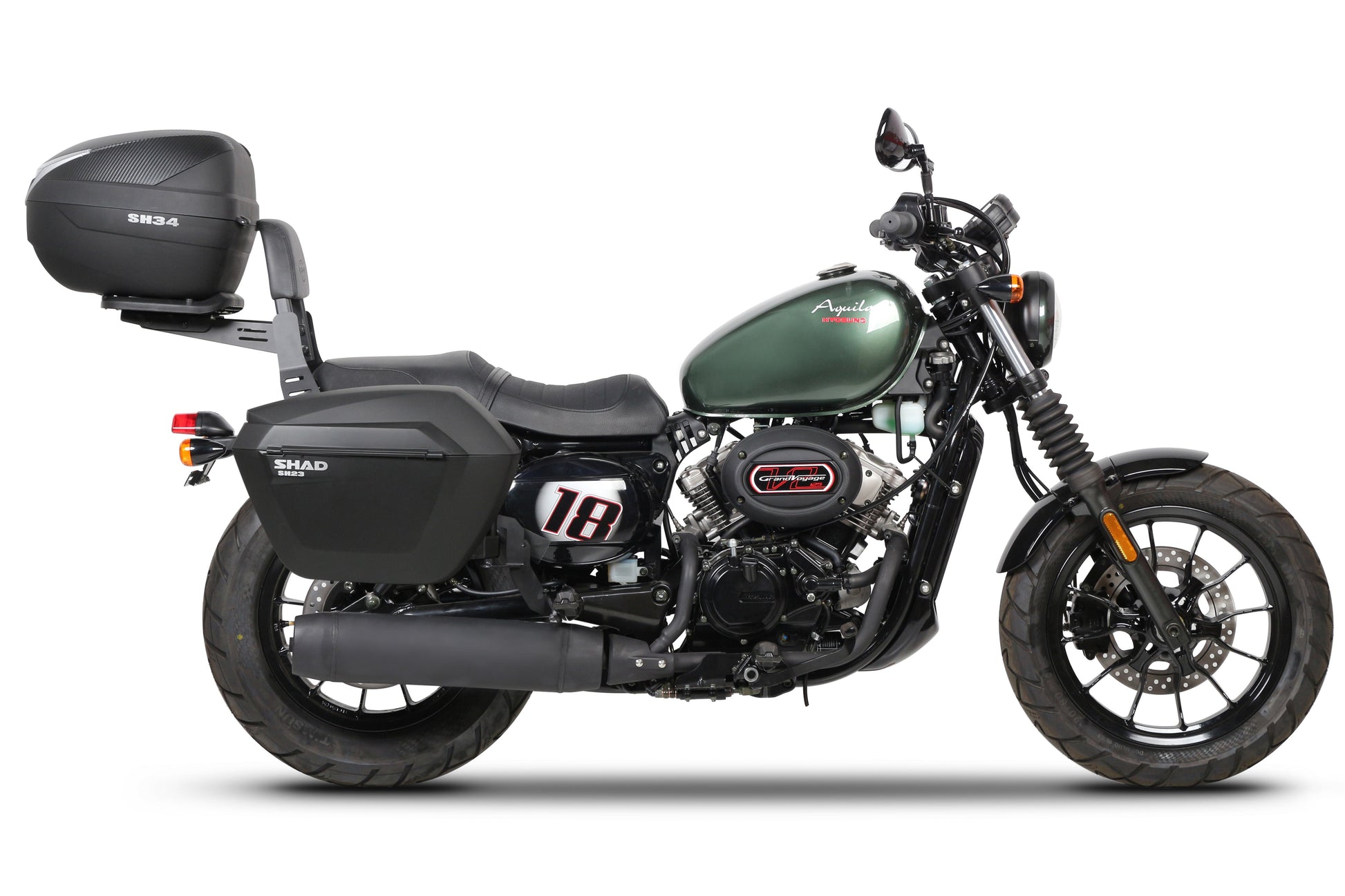 3P sistemos šoninio krepšio tvirtinimo rinkinys HYOSUNG GV 125 AQUILA