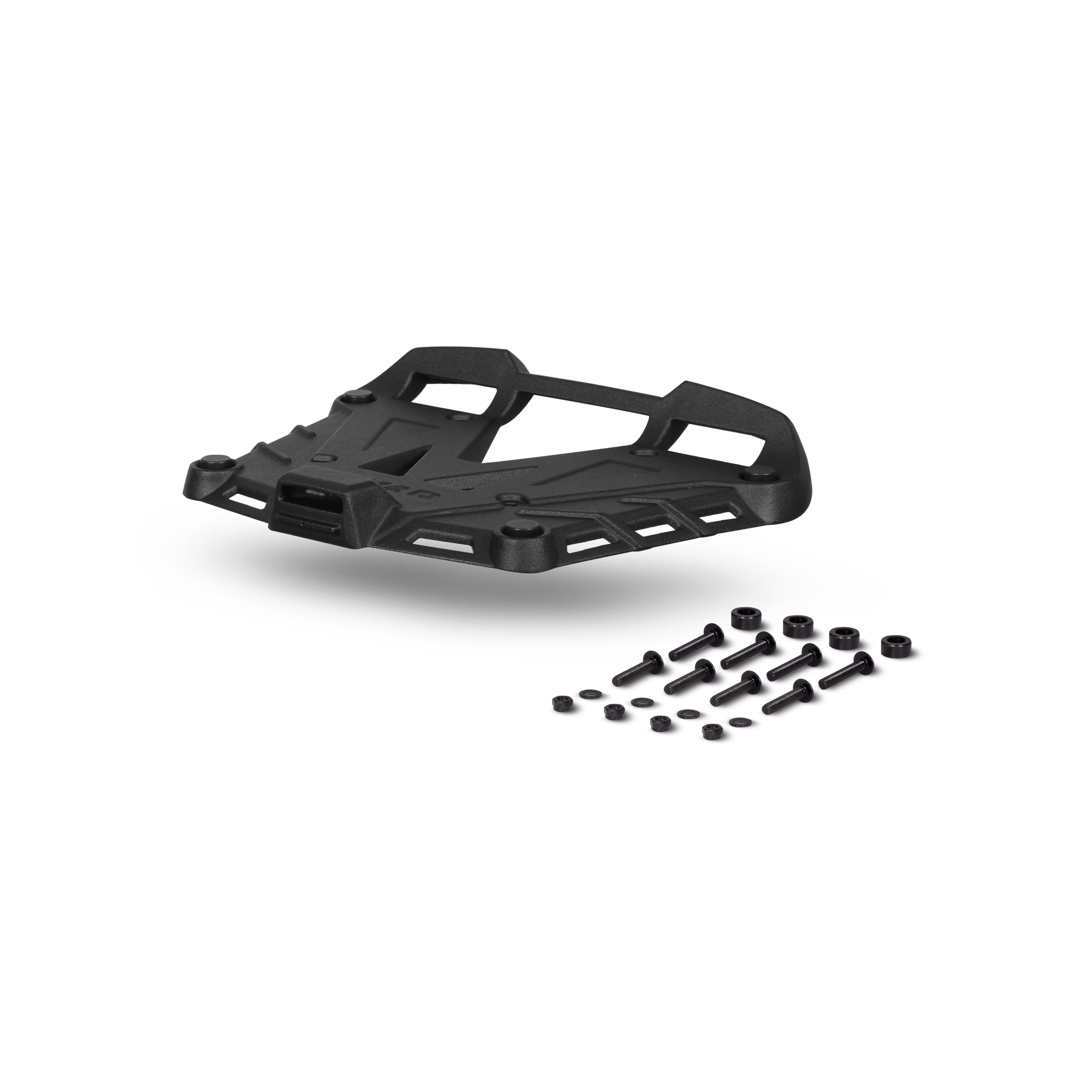 BLACK ALUMINIUM MOUNTING PLATE + SCREWS