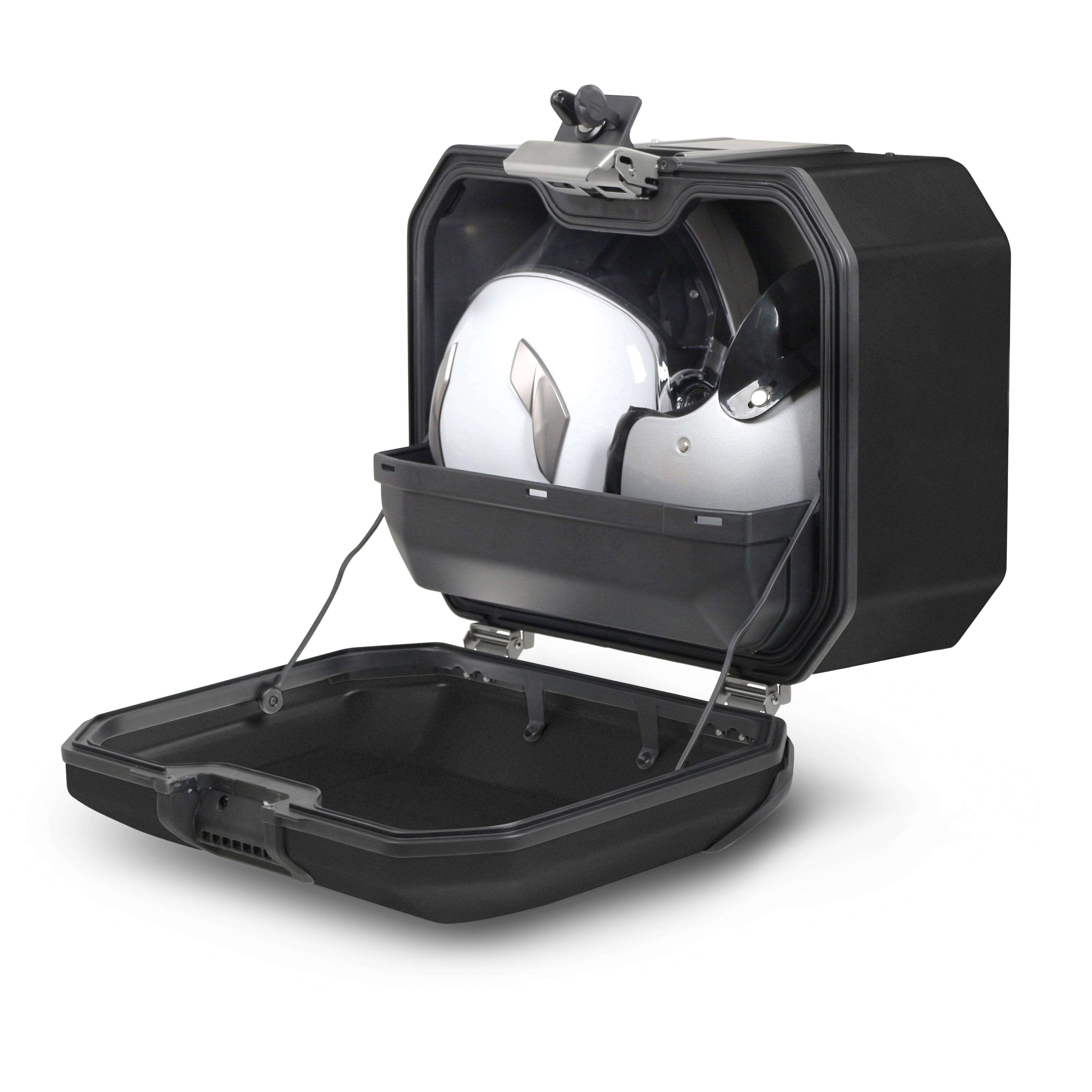 Kairysis šoninis krepšys TR47L TERRA BLACK EDITION