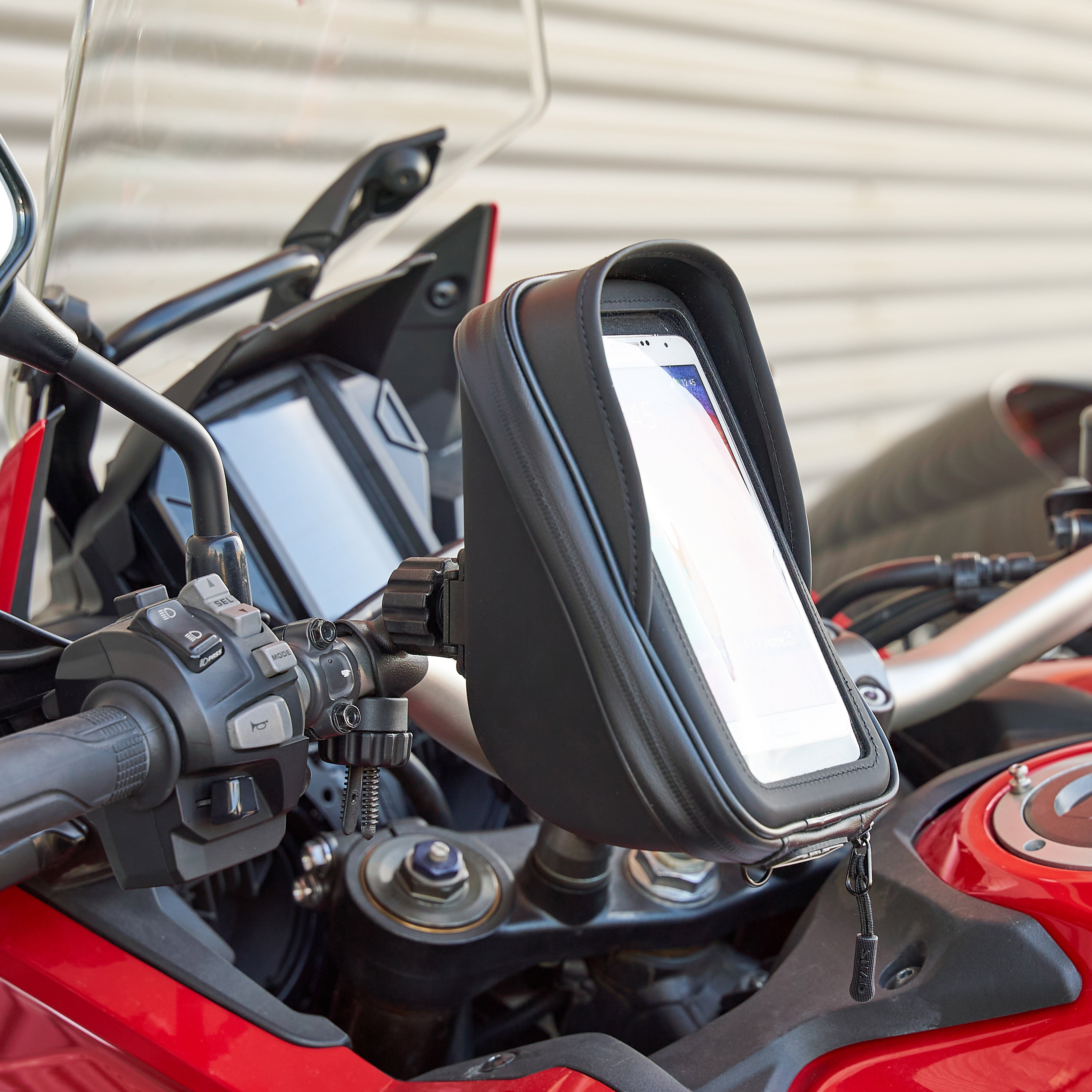 SMARTPHONE HOLDER SG76 WITH POCKET, 180 x 90 mm - HANDLEBAR