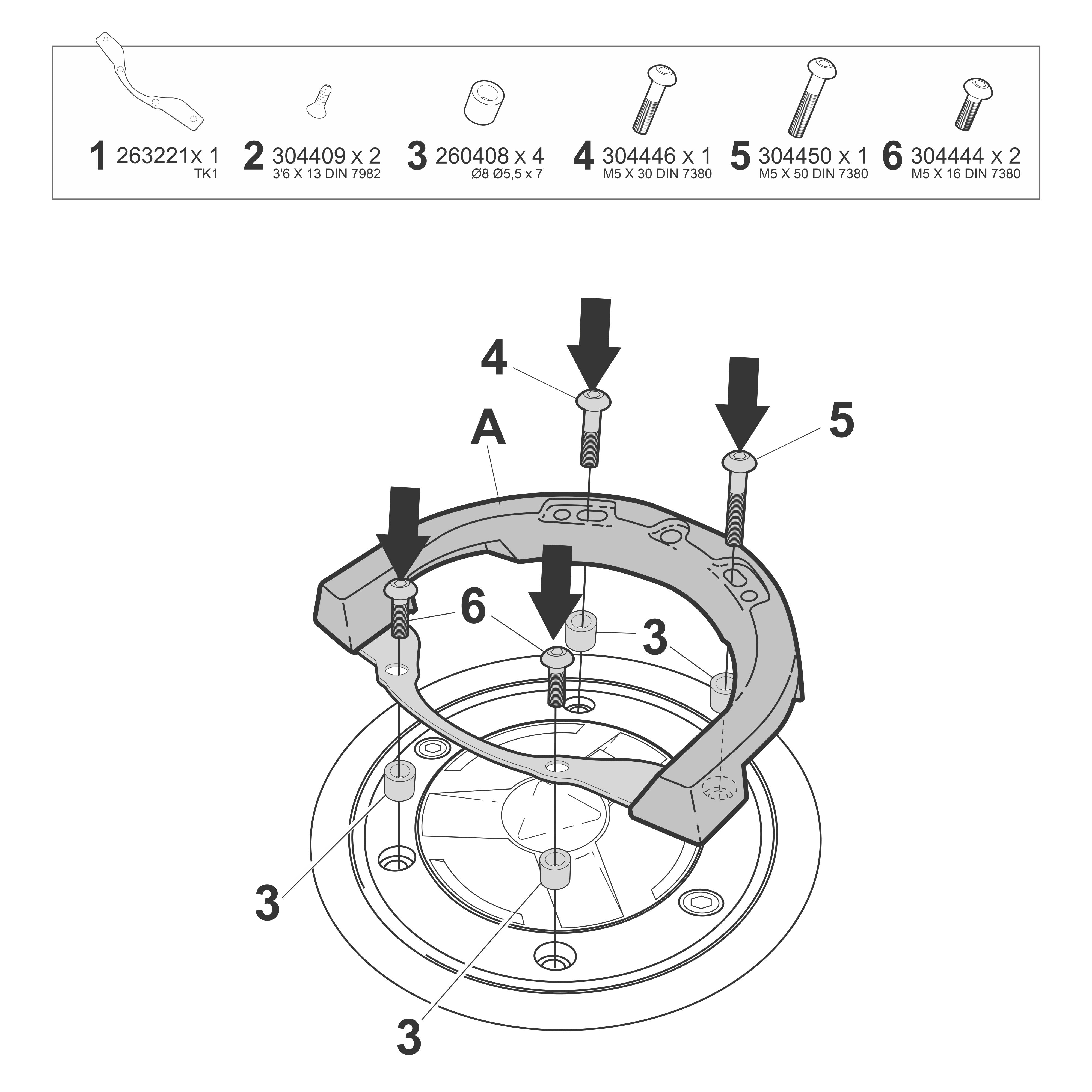 Click System kuro bako krepšys tvirtinimo rinkinys APRILIA/BENELLI /BENDA/DUCATI/MALAGUTI/MV AUGUSTA/TRIUMPH/UM