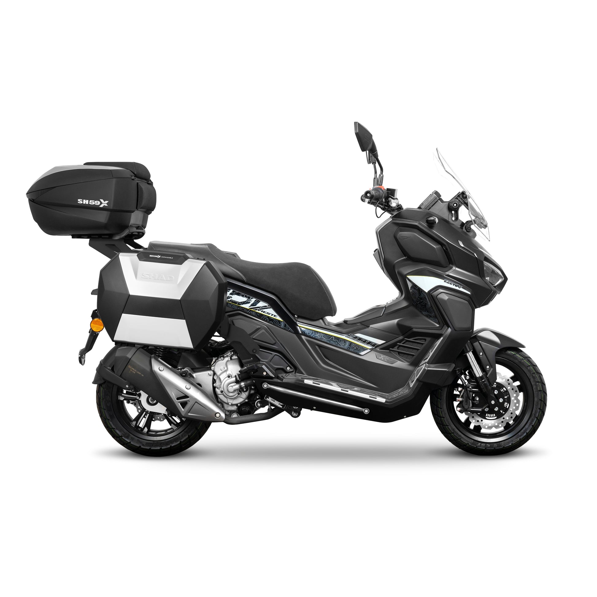 3P sistemos šoninio krepšio tvirtinimo rinkinys KEEWAY VIESTE XDV 125/300