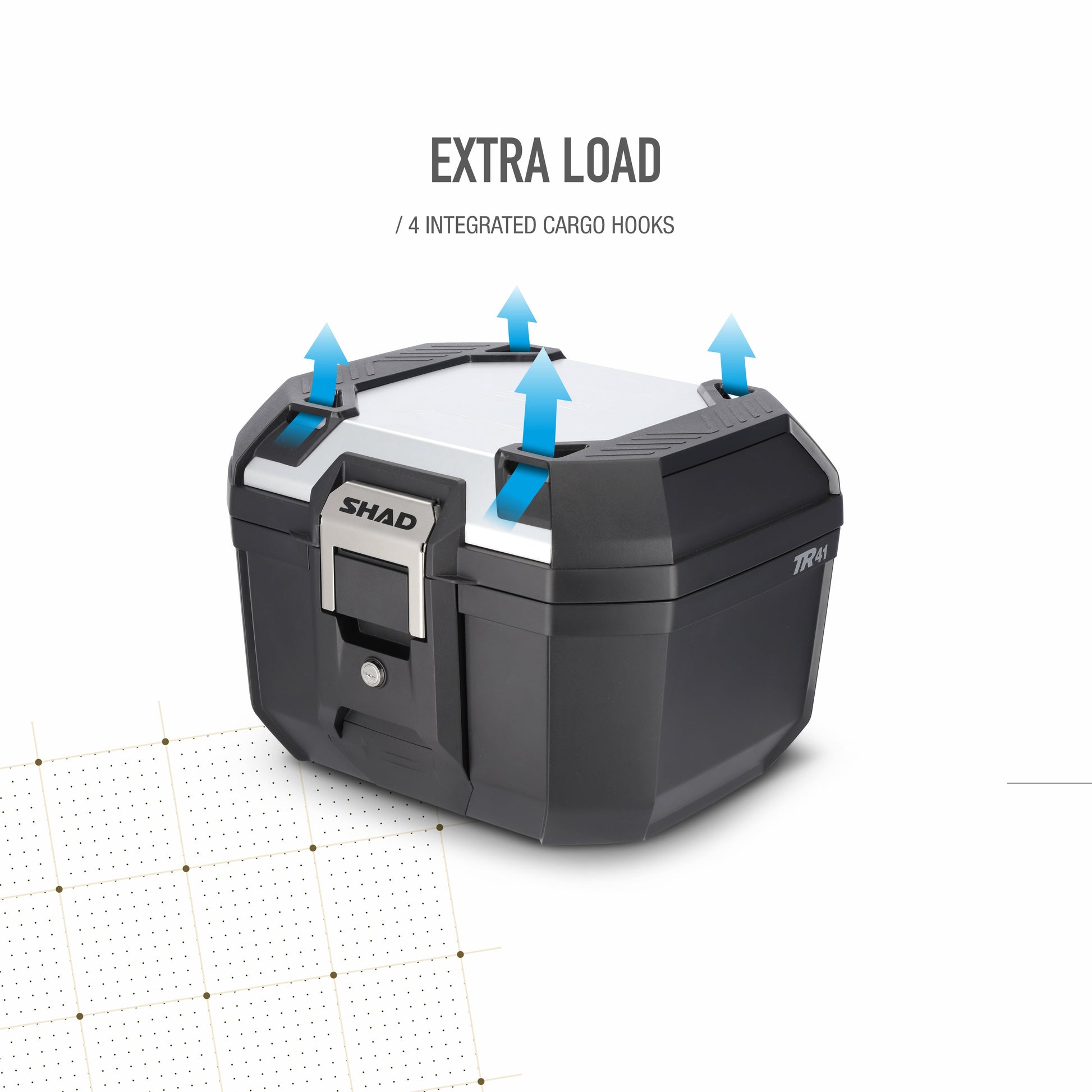 Galinė daiktadėžė TR41 TERRA ALUMINIUM