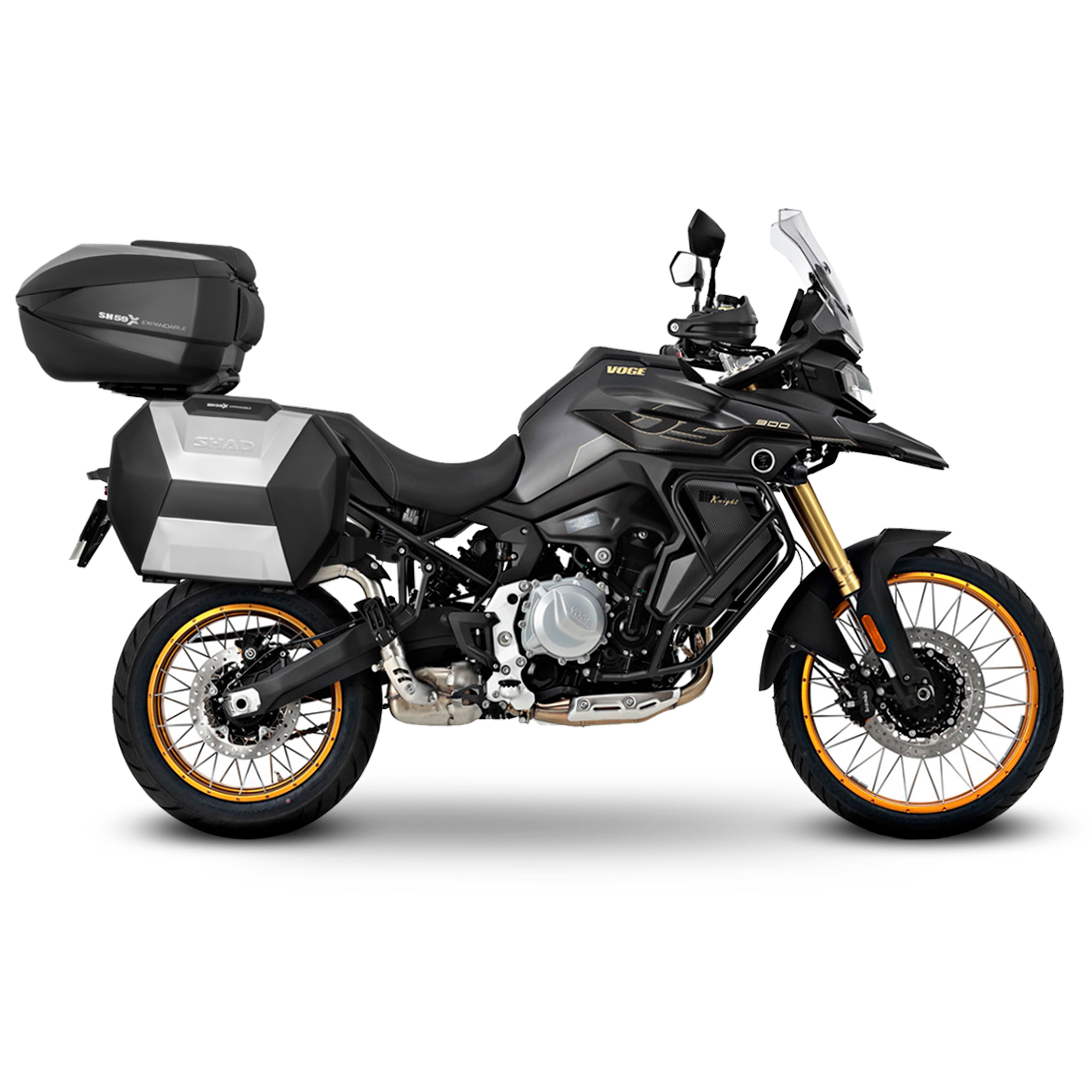3P sistemos šoninio krepšio tvirtinimo rinkinys VOGE 900 DSX / BLACK KNIGHT