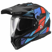 LS2 MX702 PIONEER 2 BLOCK Helmet Black Red Blue