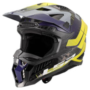 LS2 MX703 C X-FORCE GALUO ŠALMAS - Grey H-V Yellow