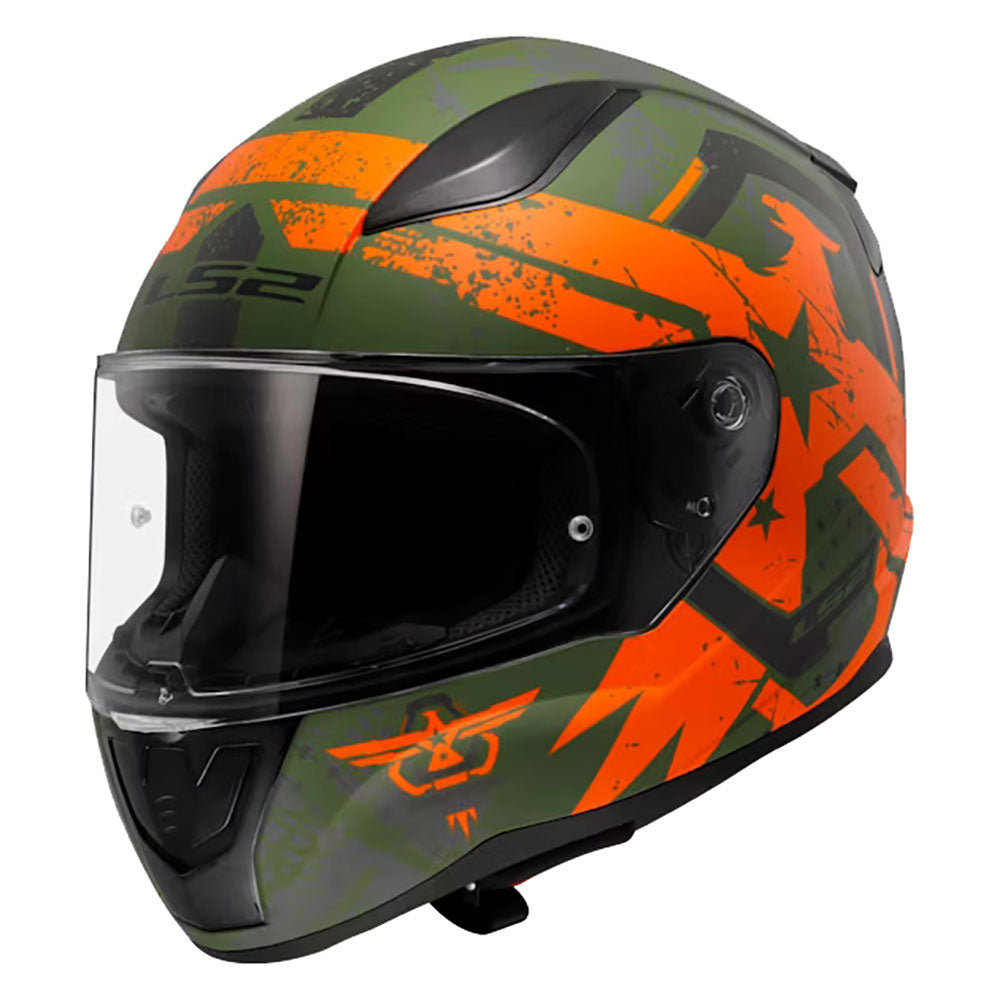 LS2 FF353 RAPID 2 ŠALMAS - THUNDER BIRDS Matt Orange