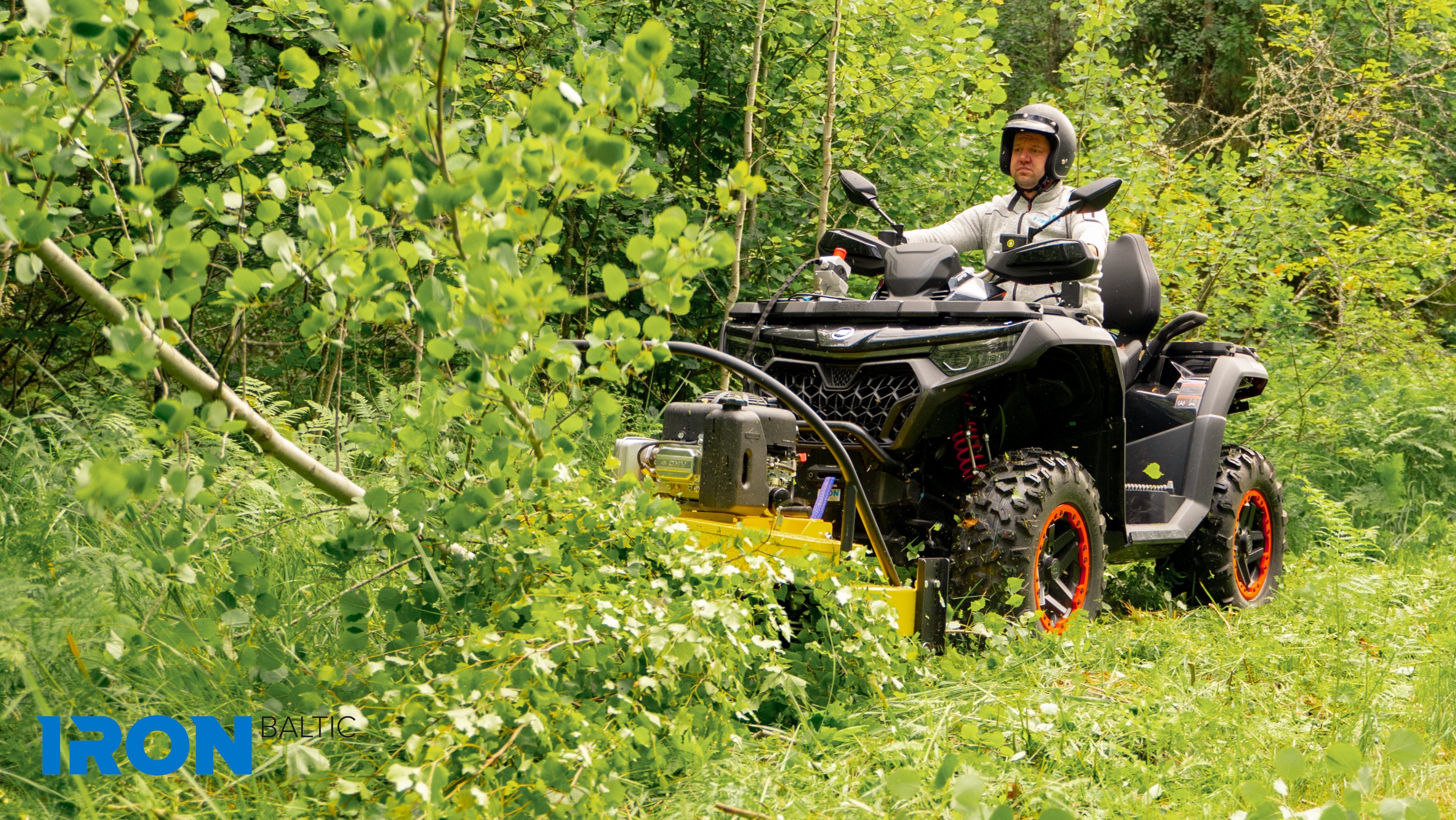 Front-mounted ATV mower