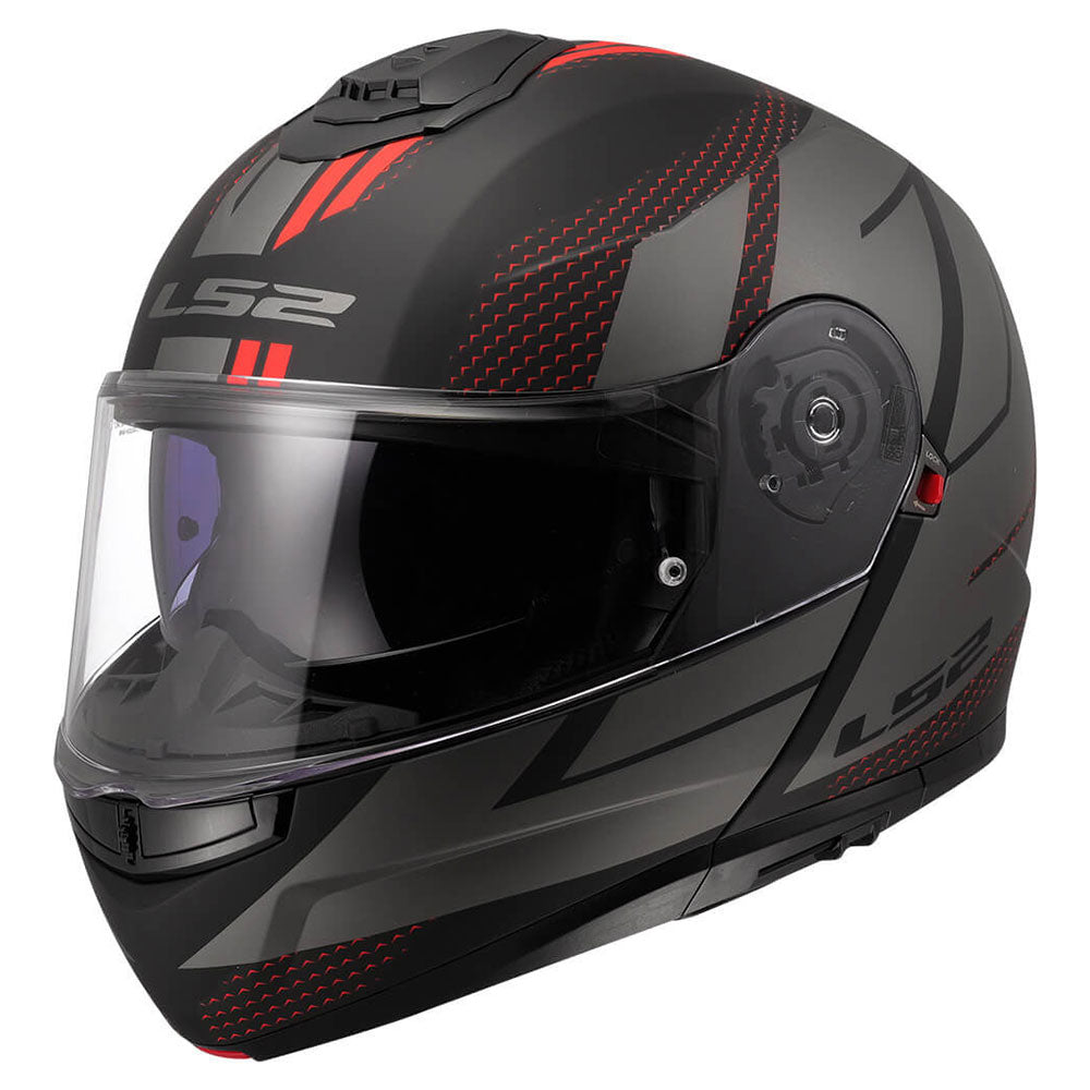 LS2 FF908 STROBE 2 ŠALMAS - CODE BLACK GREY