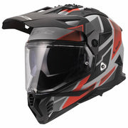 LS2 MX702 PIONEER 2 BLOCK Helmet Grey Red