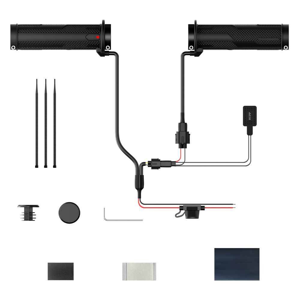 ATV LOCK-ON šildomos rankenėlės su nykščio šildytuvu 12 V – 22 mm