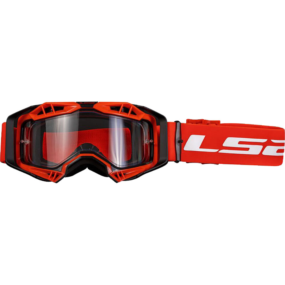 Akiniai LS2 AURA ENDURO SERIES GOGGLE Black Red/Clear Visor