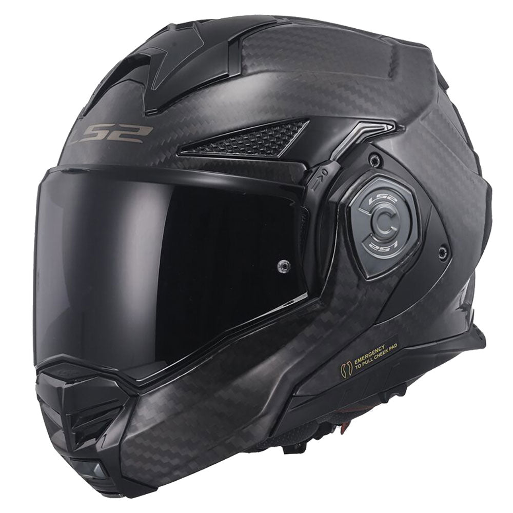LS2 FF901 ADVANT X ŠALMAS - SOLID CARBON GLOSS