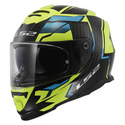 LS2 FF800 STORM II ŠALMAS - TRACKER Black H-V Yellow