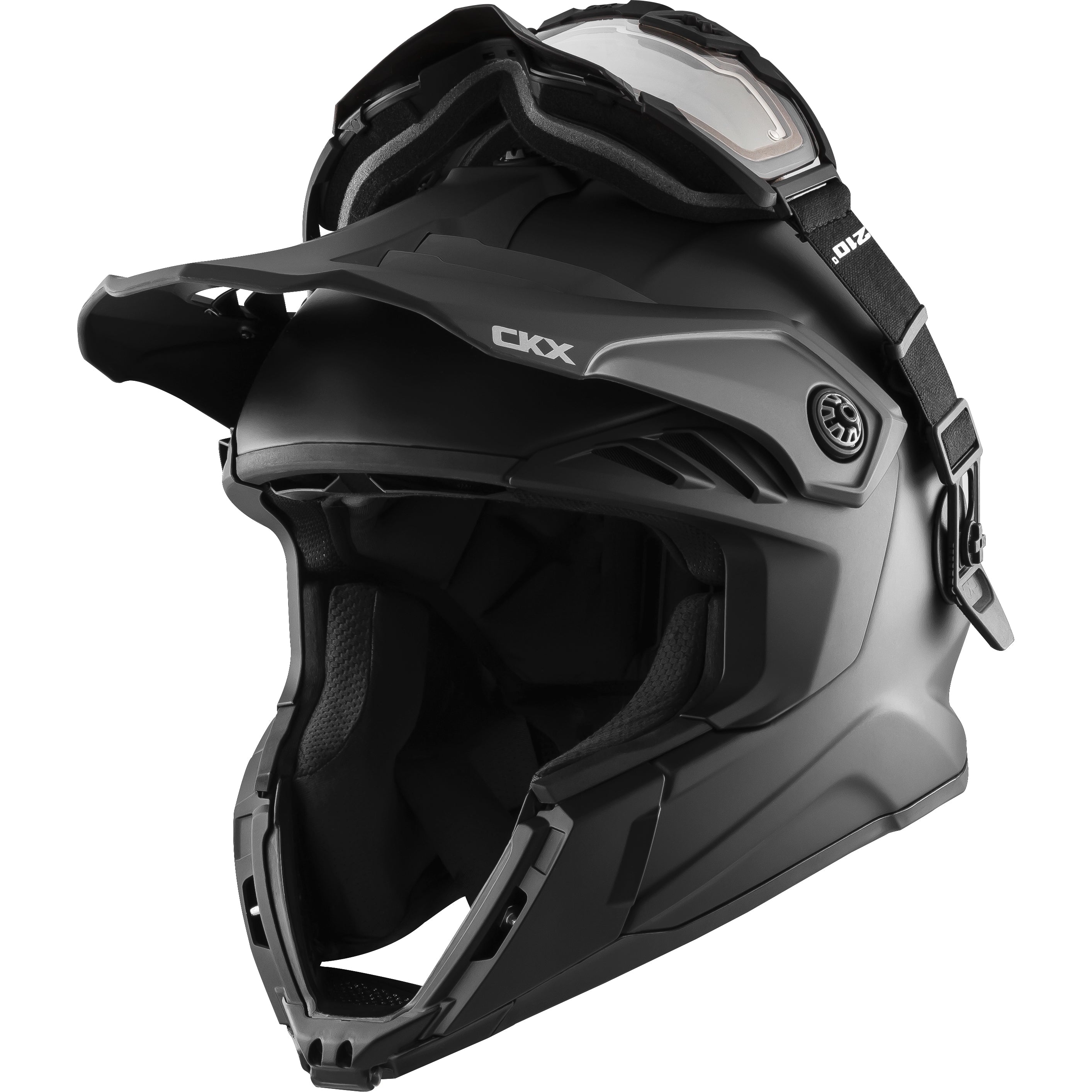 CKX ŠALMAS + AKINIAI su elektriniu lęšiu TITAN Airflow Matt black