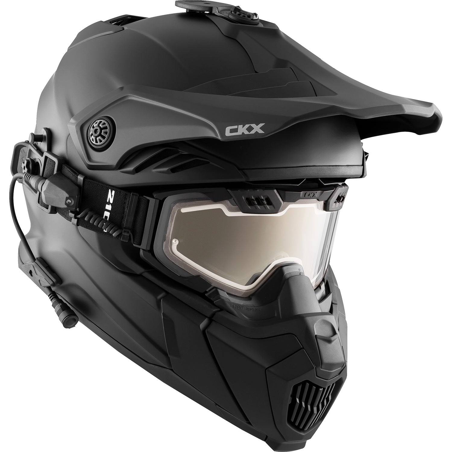 CKX ŠALMAS + AKINIAI su elektriniu lęšiu TITAN Airflow Matt black