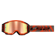 LS2 CHARGER PRO GOGGLE H-V Orange/Iridium Visor
