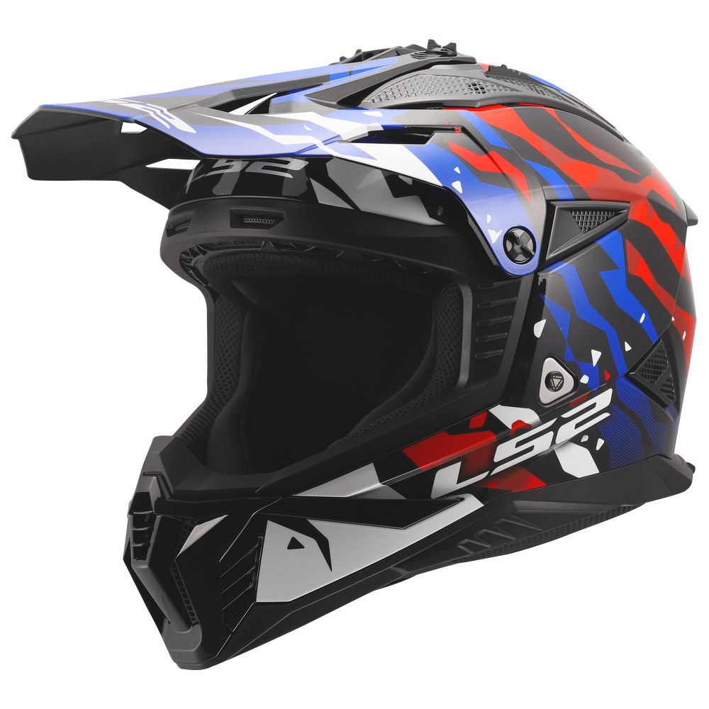 LS2 MX708 FAST 2 GROTESK Helmet White Blue Red