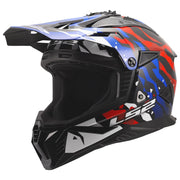 LS2 MX708 FAST 2 GROTESK Helmet White Blue Red