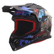 LS2 MX708 FAST II ZOMBIE 2 helmet Black Red Blue
