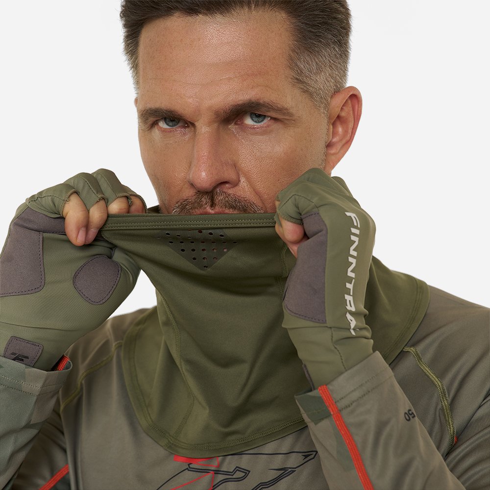 Kaukė Finntrail Face Mask Wave Khaki OS