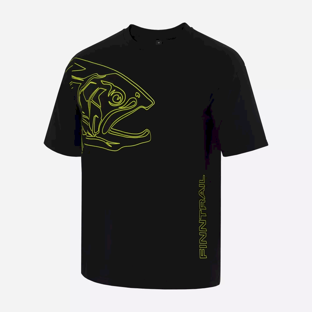 Marškinėliai Finntrail T-shirt Big Fish BlackYellow