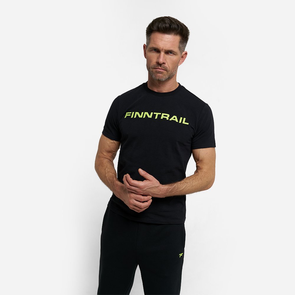 Marškinėliai Finntrail T-shirt LogoQR Black