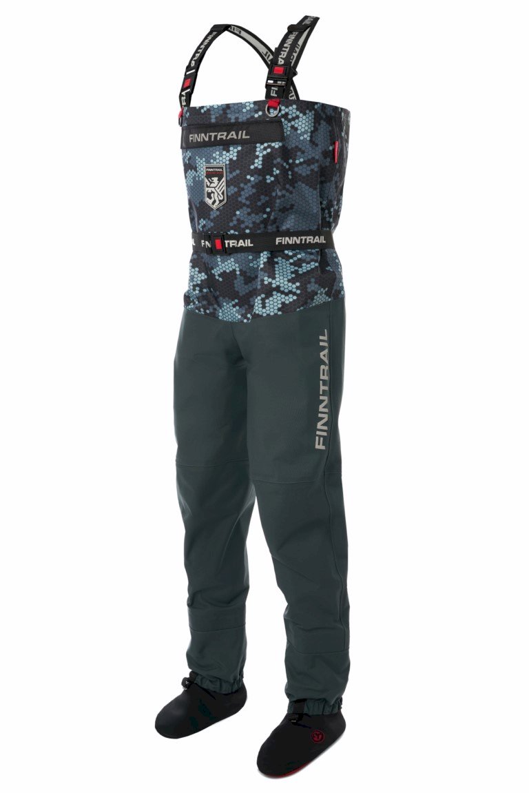 Kombinezoninės bridkelnės Finntrail Waders Enduro Camo Grey