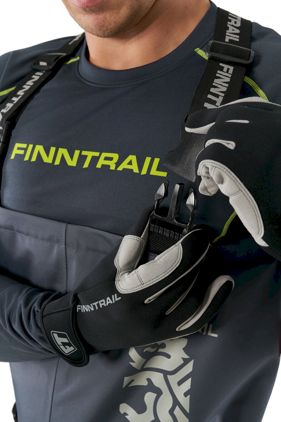 Kombinezoninės bridkelnės Finntrail Waders Timber DarkGrey