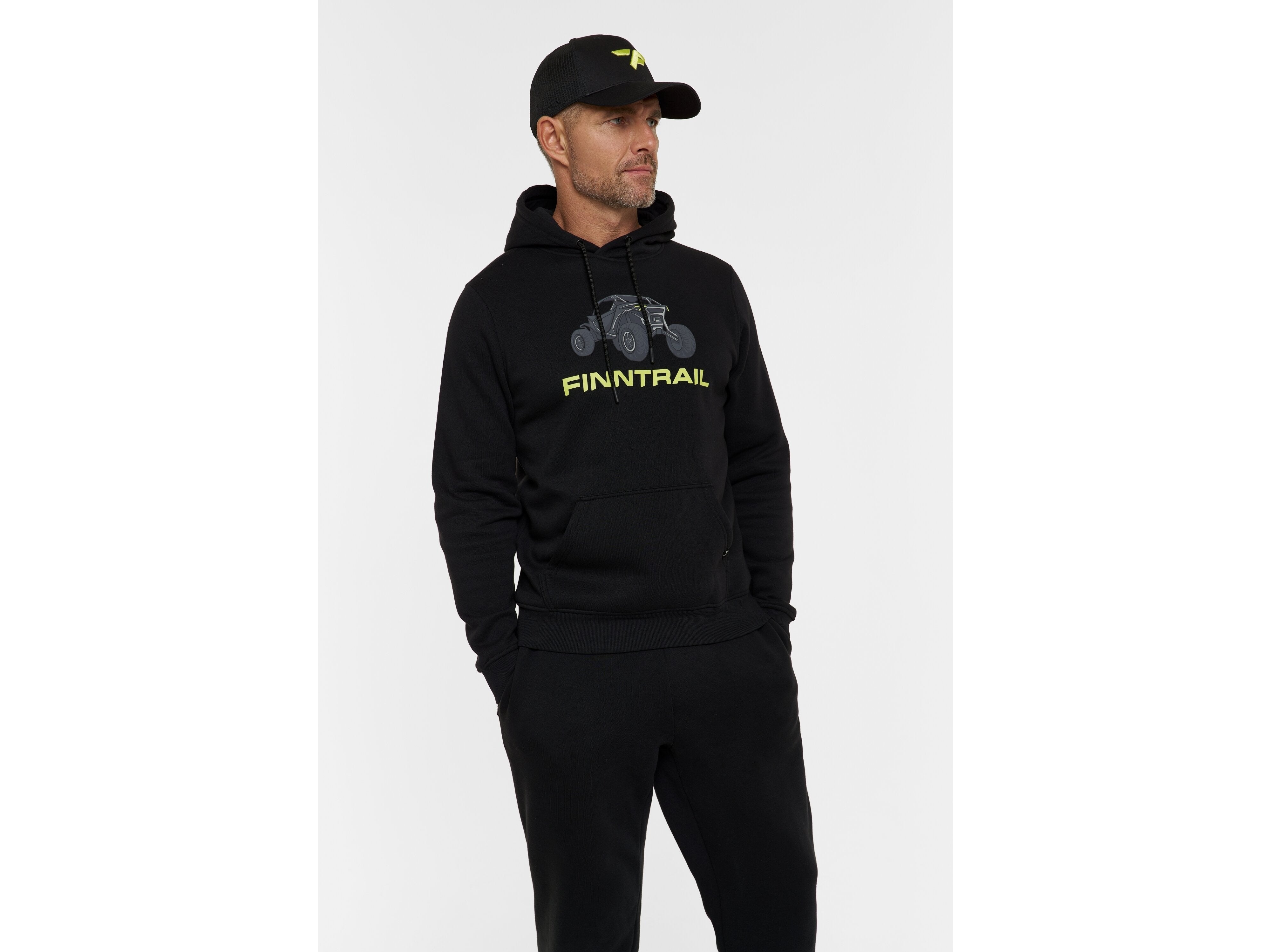 Sweatshirt Finntrail Hoody Buggy BlackYellow
