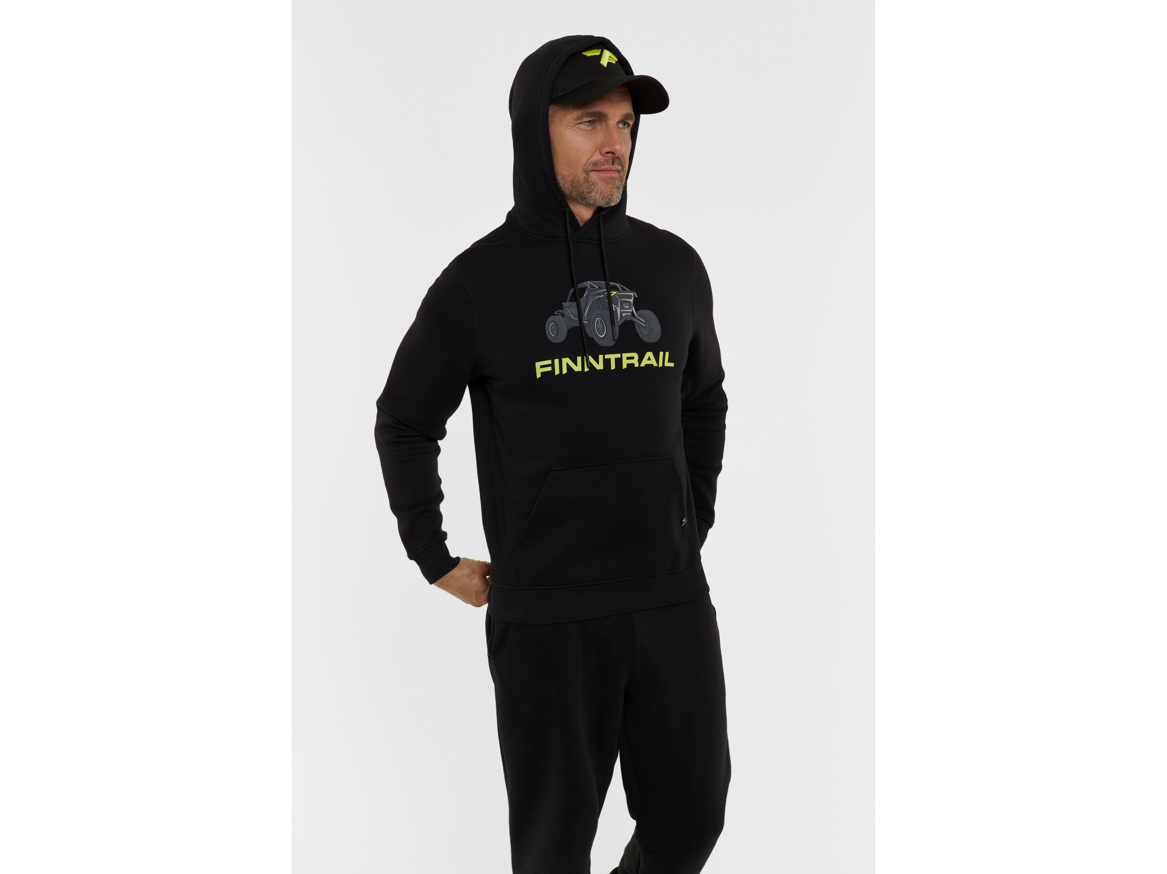 Sweatshirt Finntrail Hoody Buggy BlackYellow