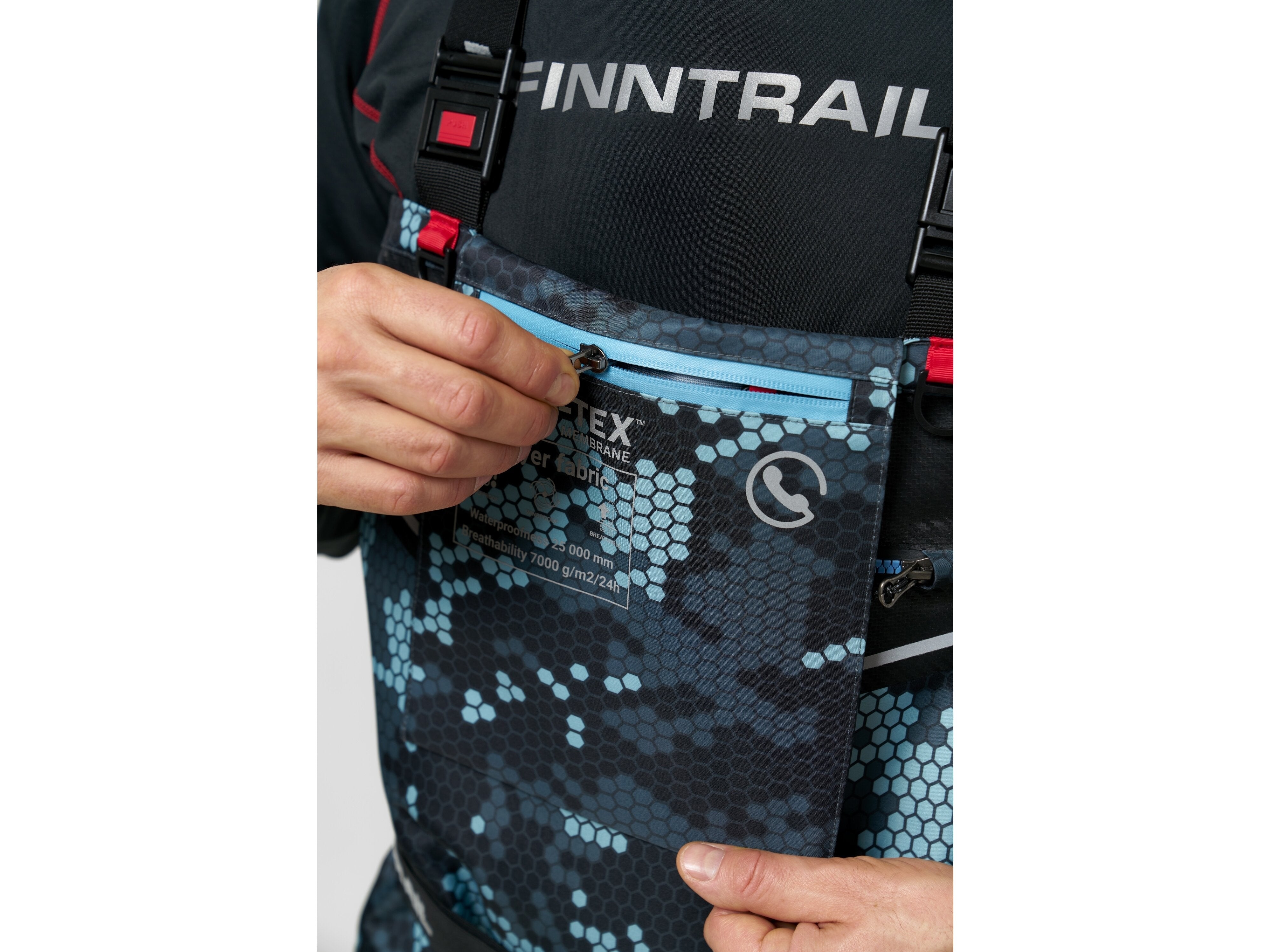 Kombinezoninės bridkelnės Finntrail Waders Enduro CamoGrey