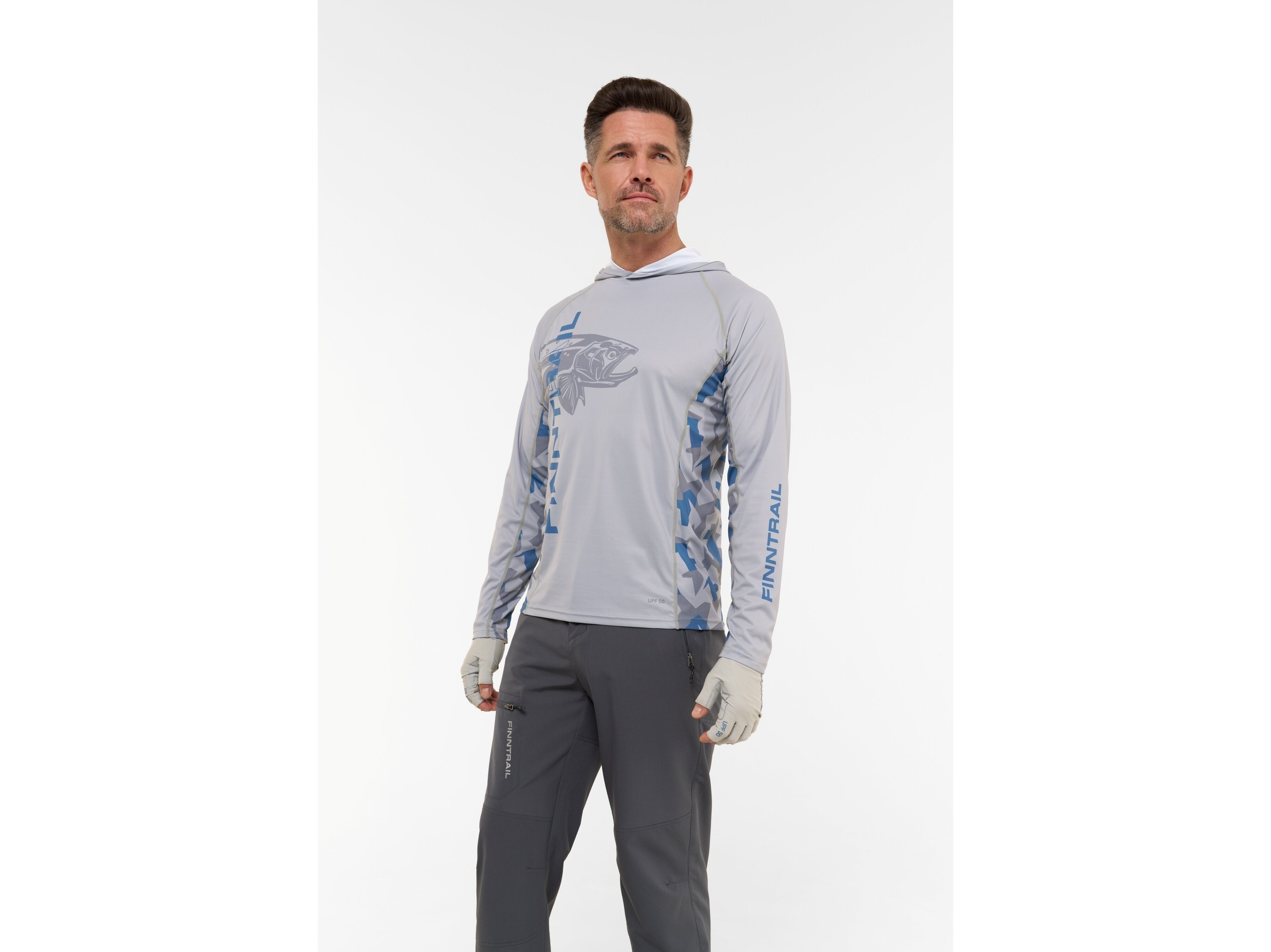 Longsleeve Wave Big Fish Grey