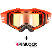 Akiniai LS2 AURA PRO GOGGLE BLACK ORANGE WITH IRIDIUM VISOR