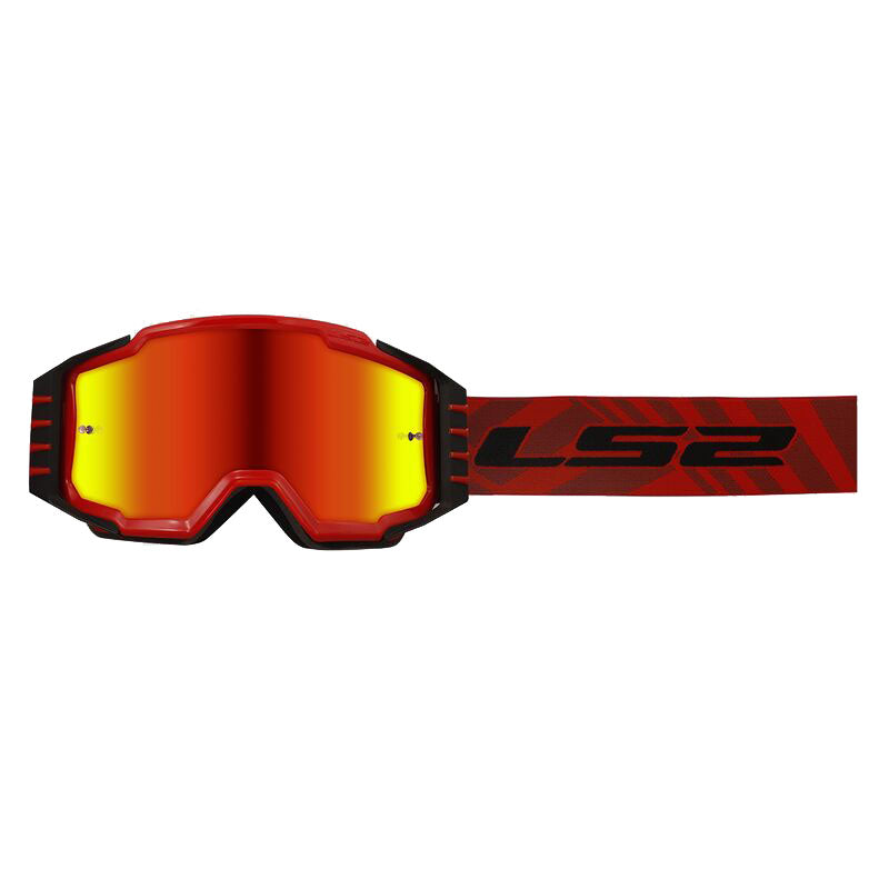 LS2 CHARGER PRO GOGGLE H-V Orange/Iridium Visor