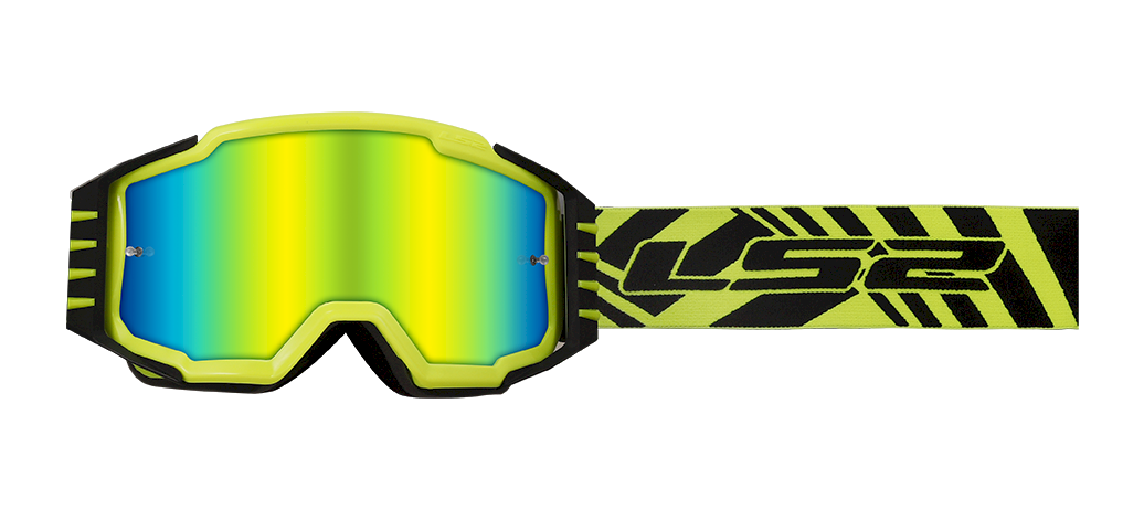 Akiniai LS2 CHARGER PRO GOGGLE H-V YELLOW WITH IRIDIUM VISOR