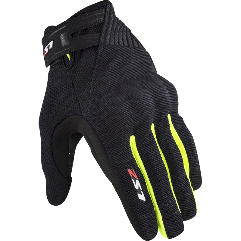 Pirštinės LS2 DART 2 MAN GLOVES BLACK H-V YELLOW
