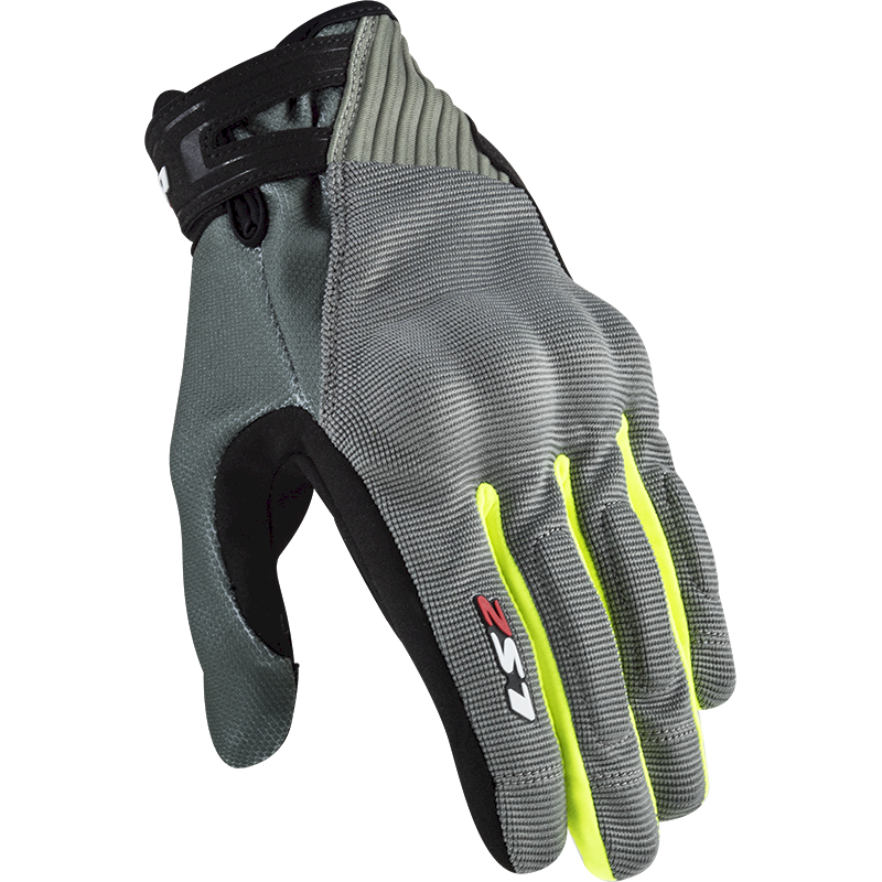 Pirštinės LS2 DART 2 MAN GLOVES GREY H-V YELLOW