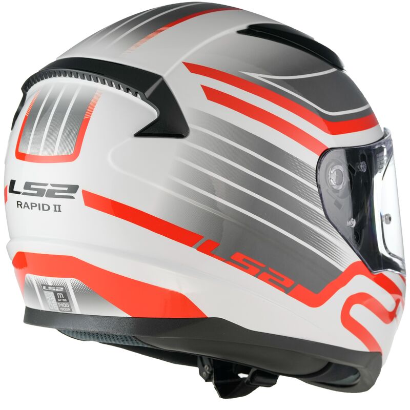 LS2 FF353 RAPID 2 ŠALMAS - CIRCUIT White Red