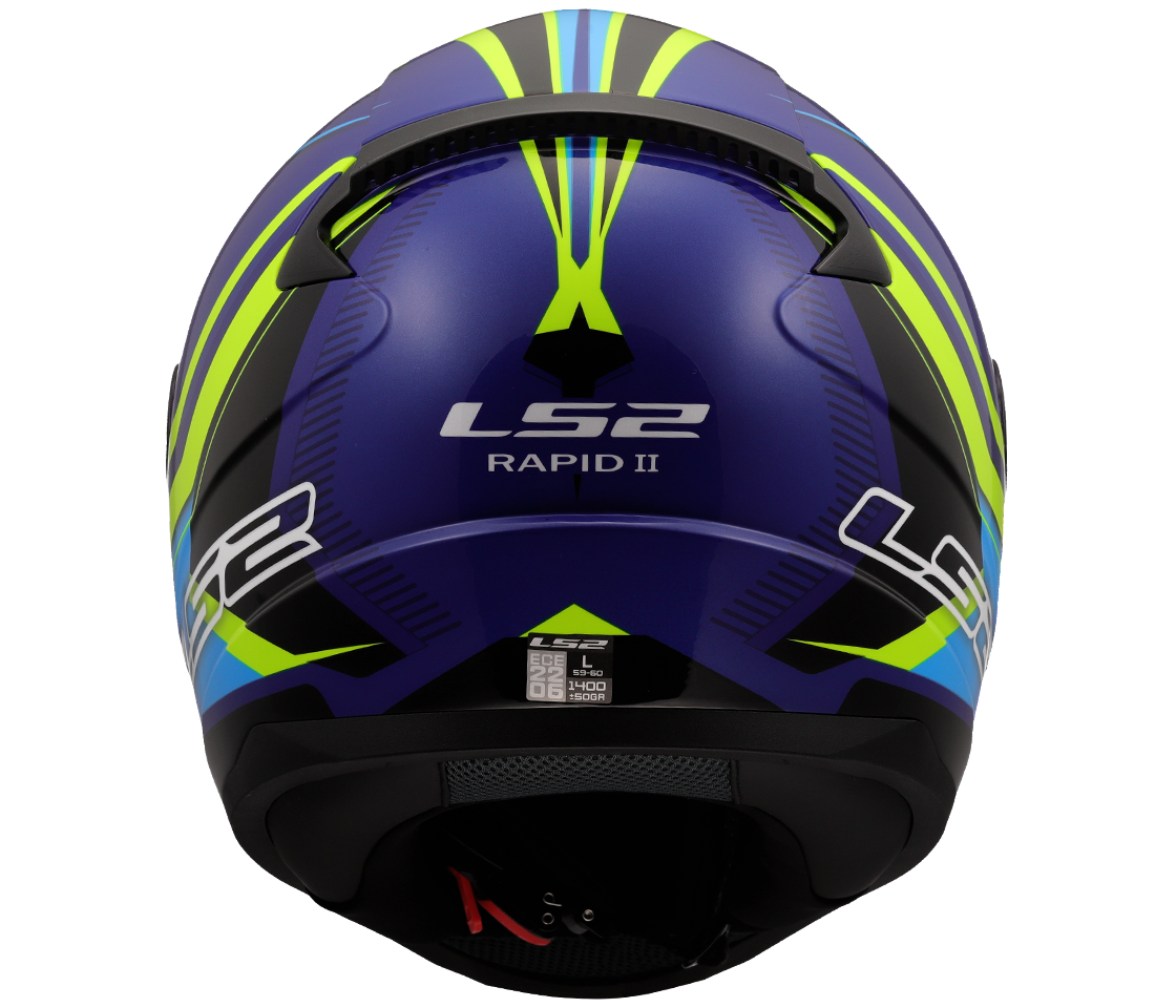 LS2 FF353 RAPID II ŠALMAS - FLITZ H-VIS YELLOW BLUE