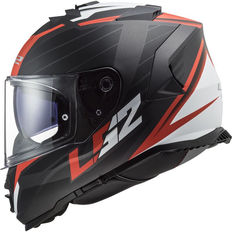 LS2 FF800 STORM II ŠALMAS - NERVE Matt Black Red