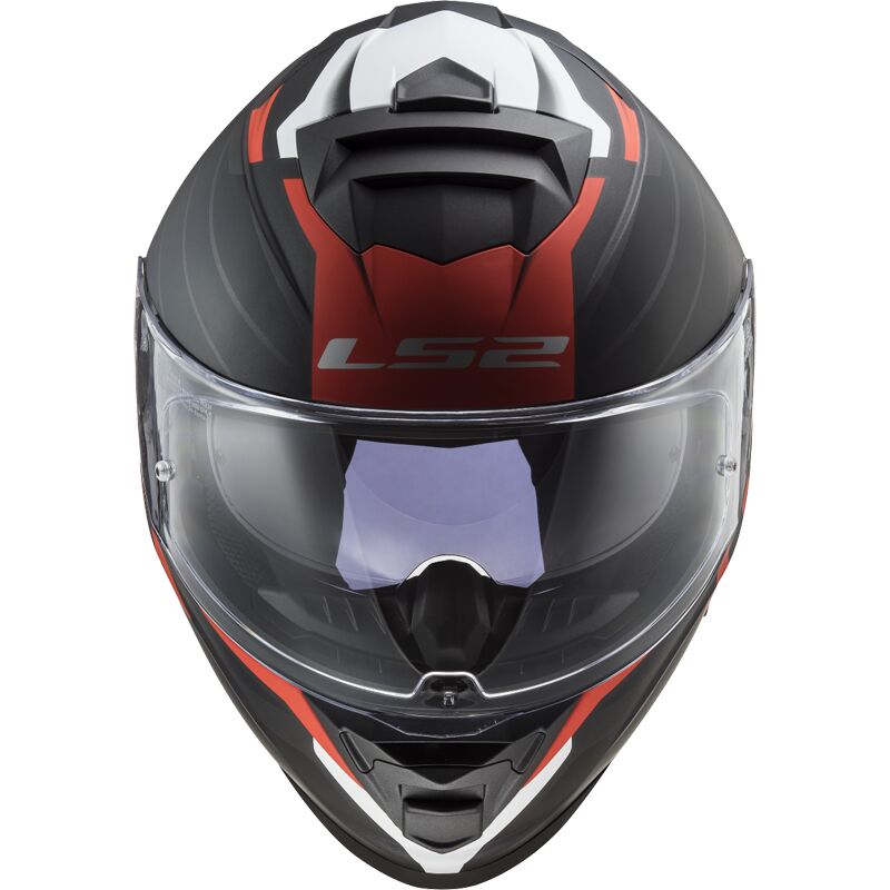 LS2 FF800 STORM II ŠALMAS - NERVE Matt Black Red