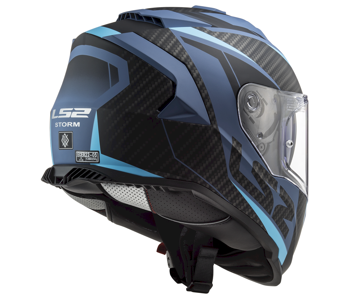 LS2 FF800 STORM II ŠALMAS - RACER MATT BLUE