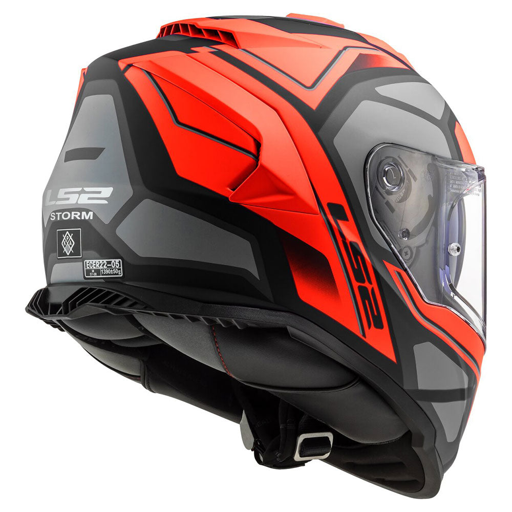LS2 FF800 STORM II ŠALMAS - TRACKER Black Red