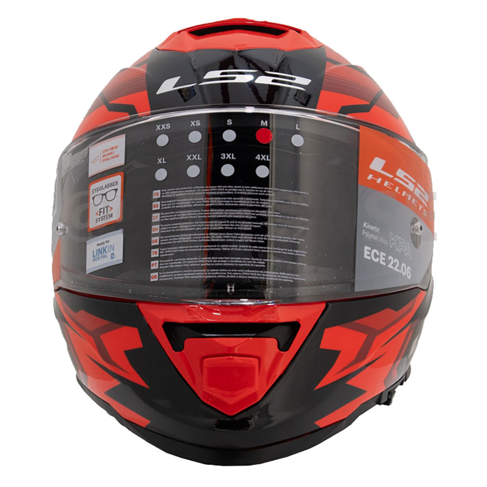 LS2 FF800 STORM II ŠALMAS - TRACKER Black Red