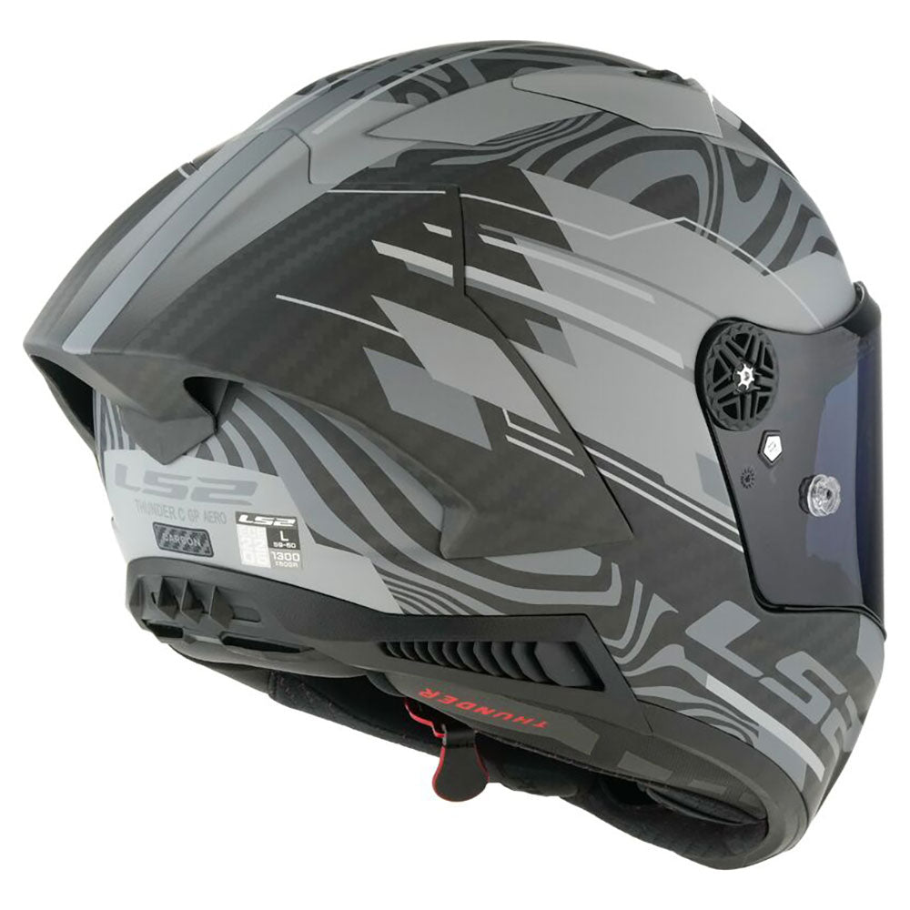 LS2 FF805 THUNDER GP AERO POLAR ŠALMAS - Matt Black