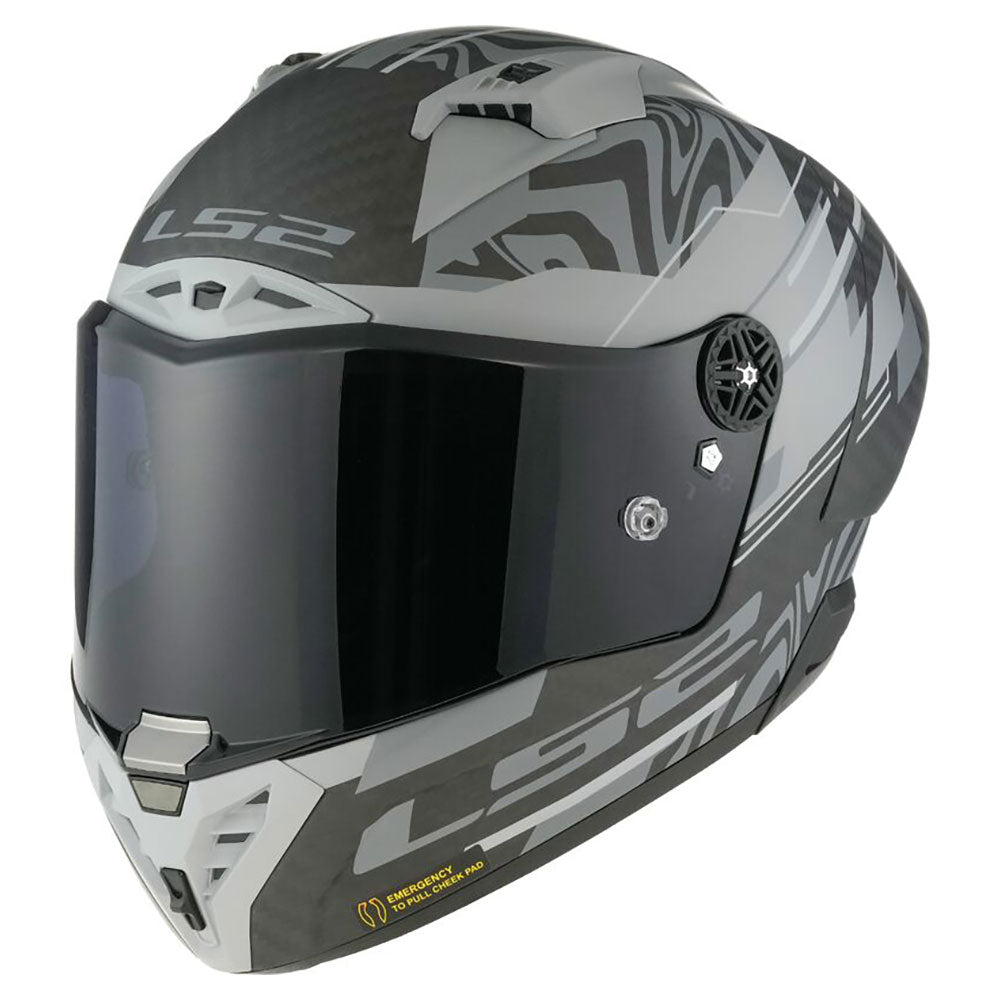 LS2 FF805 THUNDER GP AERO POLAR ŠALMAS - Matt Black
