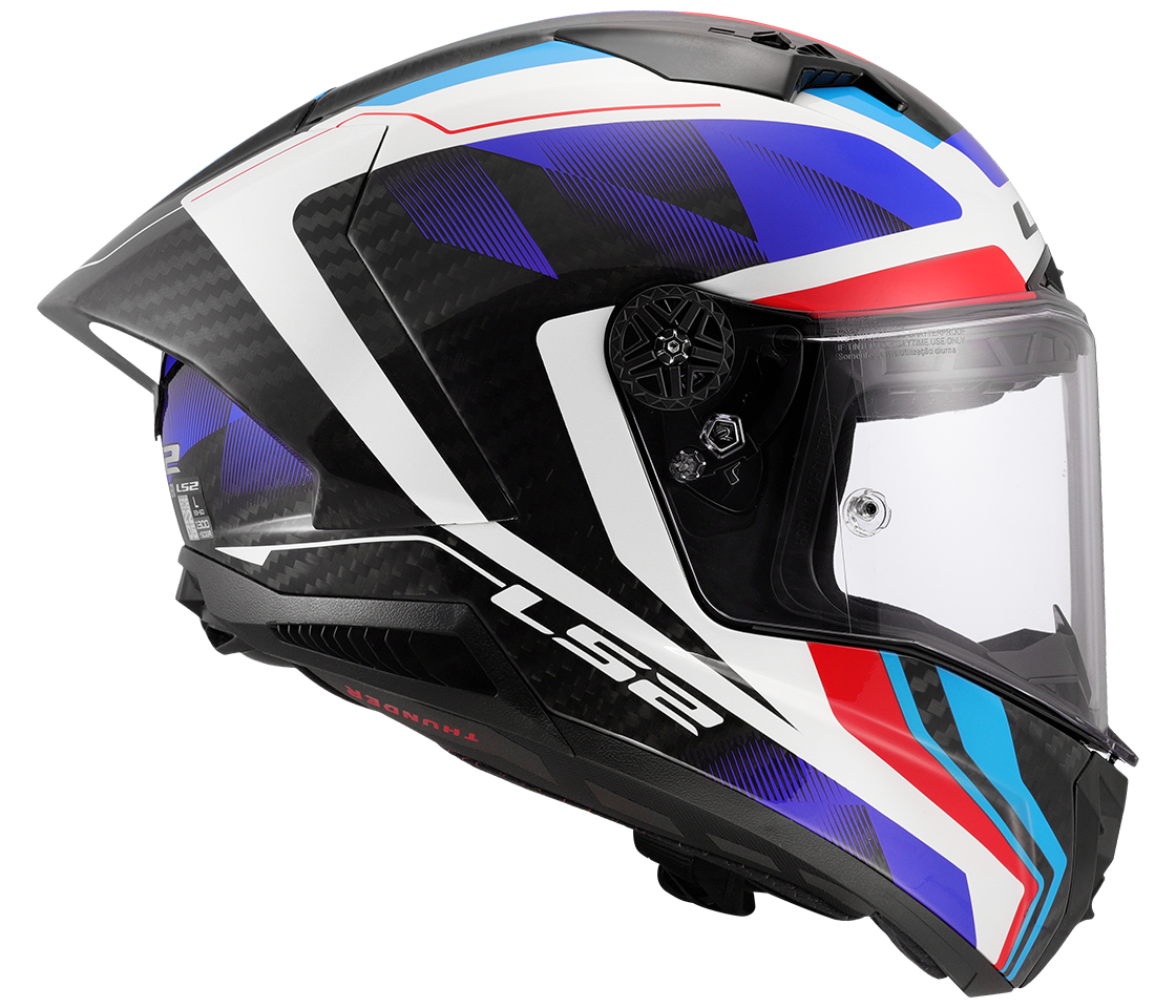 LS2 FF805 THUNDER GP AERO ŠALMAS - RAUTE BLUE RED