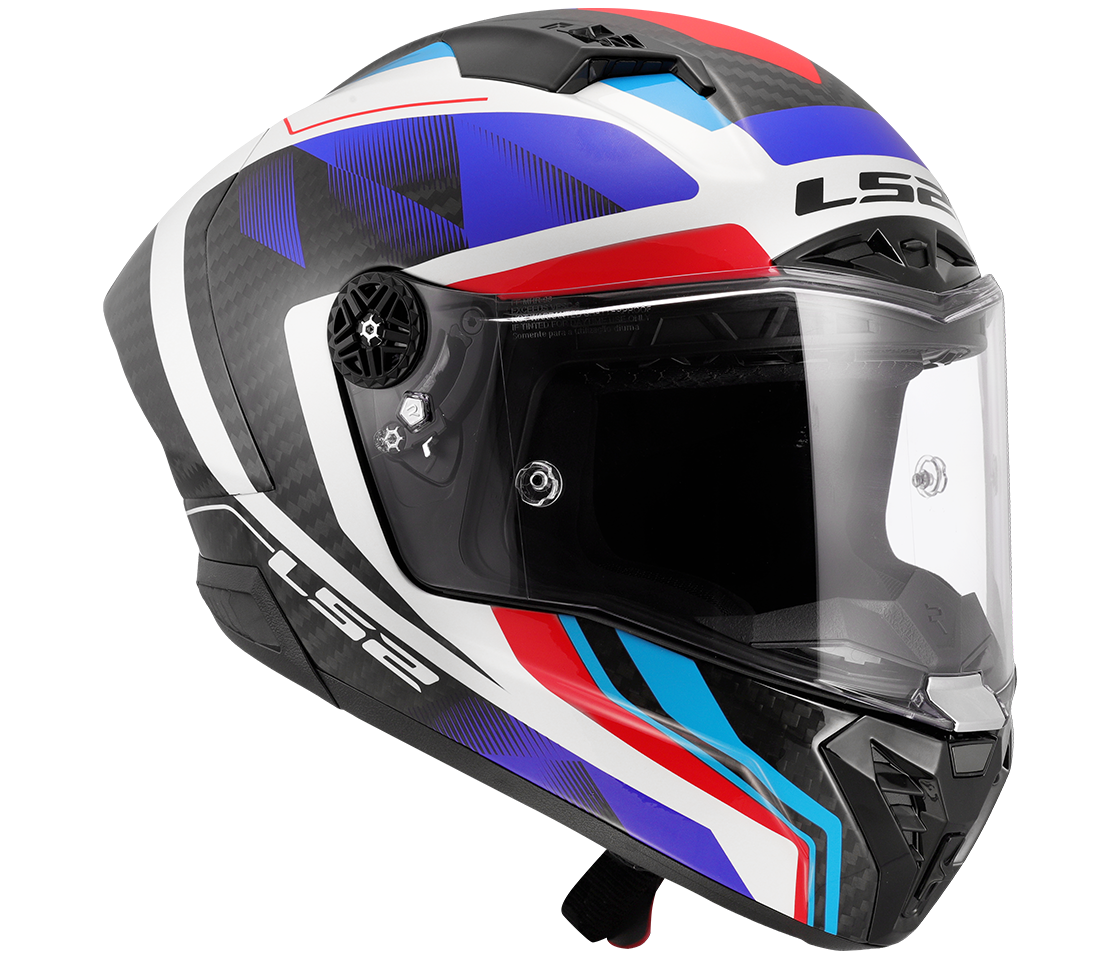 LS2 FF805 THUNDER GP AERO ŠALMAS - RAUTE BLUE RED